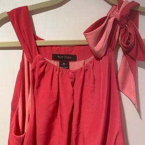 Salmon spring dress